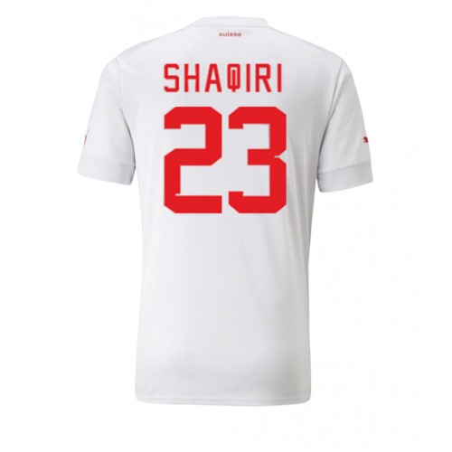 Echipament fotbal Elveţia Xherdan Shaqiri #23 Tricou Deplasare Mondial 2022 maneca scurta